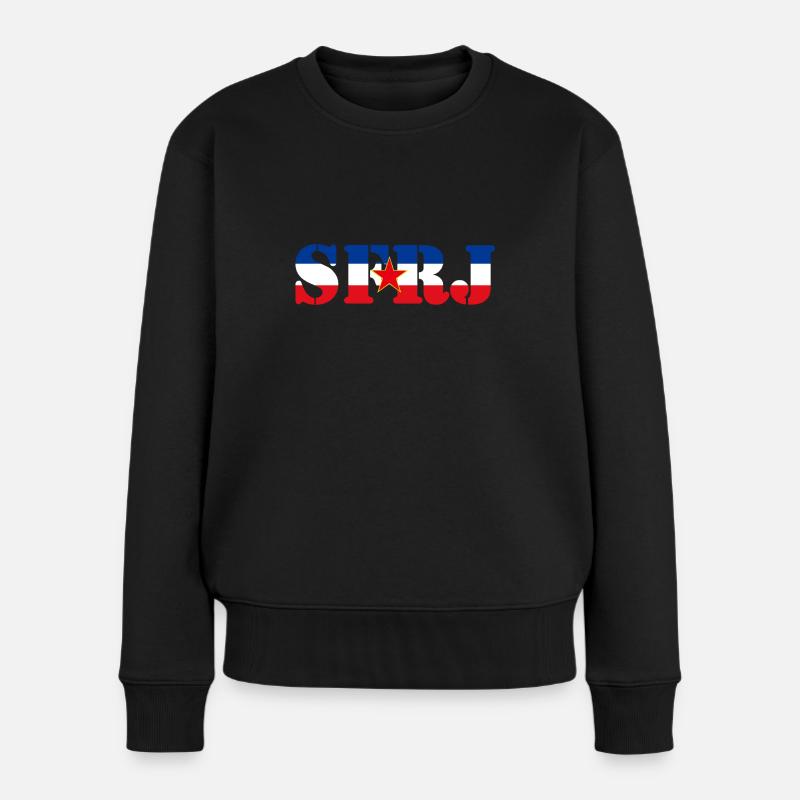 sfrj_flag - Frauen Premium Bio Pullover - Schwarz