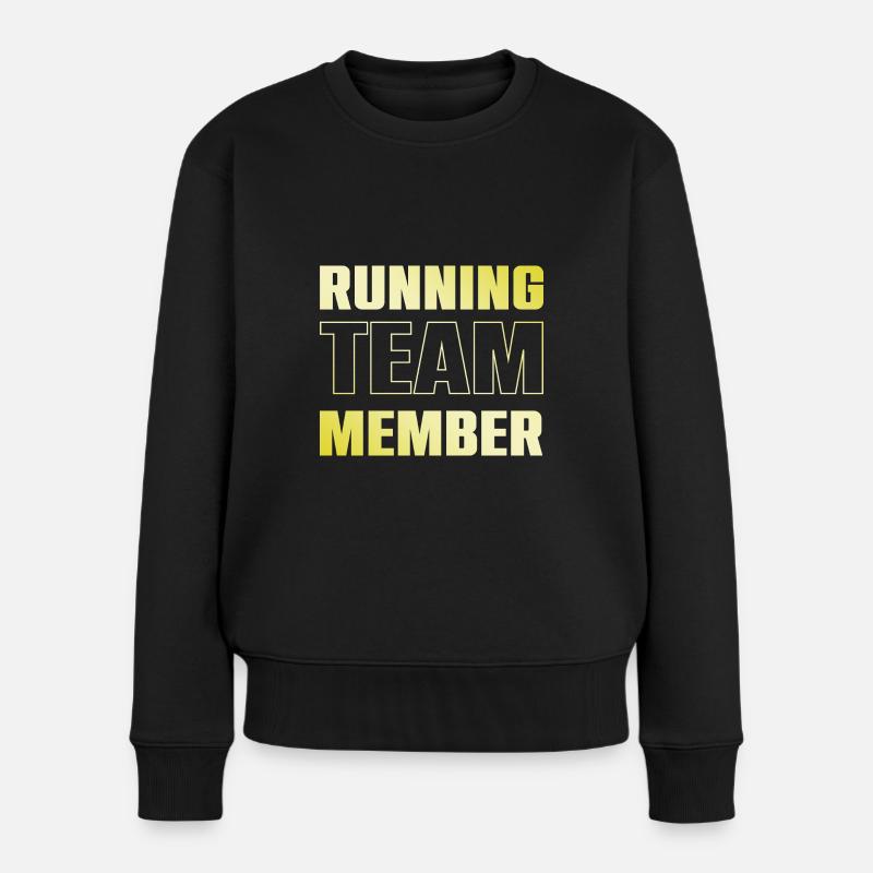 Running Team - Frauen Premium Bio Pullover - Schwarz