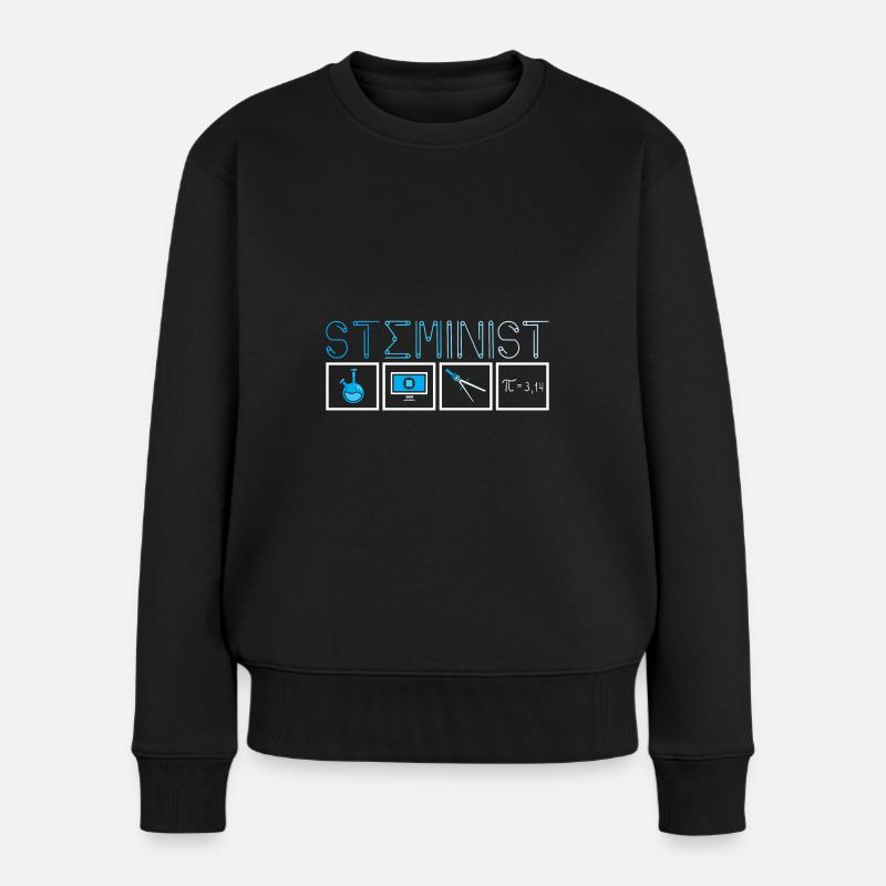 STEMinist - Frauen Premium Bio Pullover - Schwarz