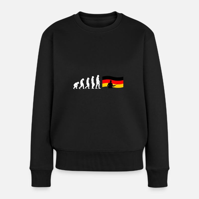 Evolution Deutschlehrer - Frauen Premium Bio Pullover - Schwarz