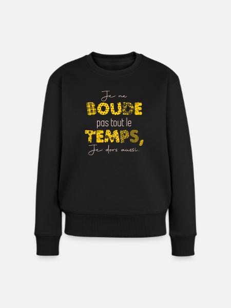 Citation boudeuse tee shirt boudeuse - Pull Premium bio Femme - noir