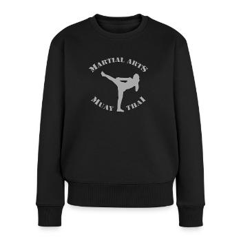 Muay thaï - Pull Premium bio Femme - noir - Devant - Julia (174cm)