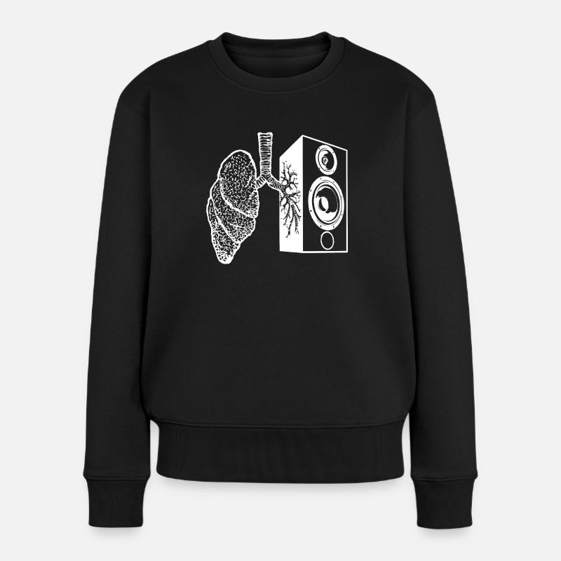 haut-parleur du poumon - Pull Premium bio Femme - noir