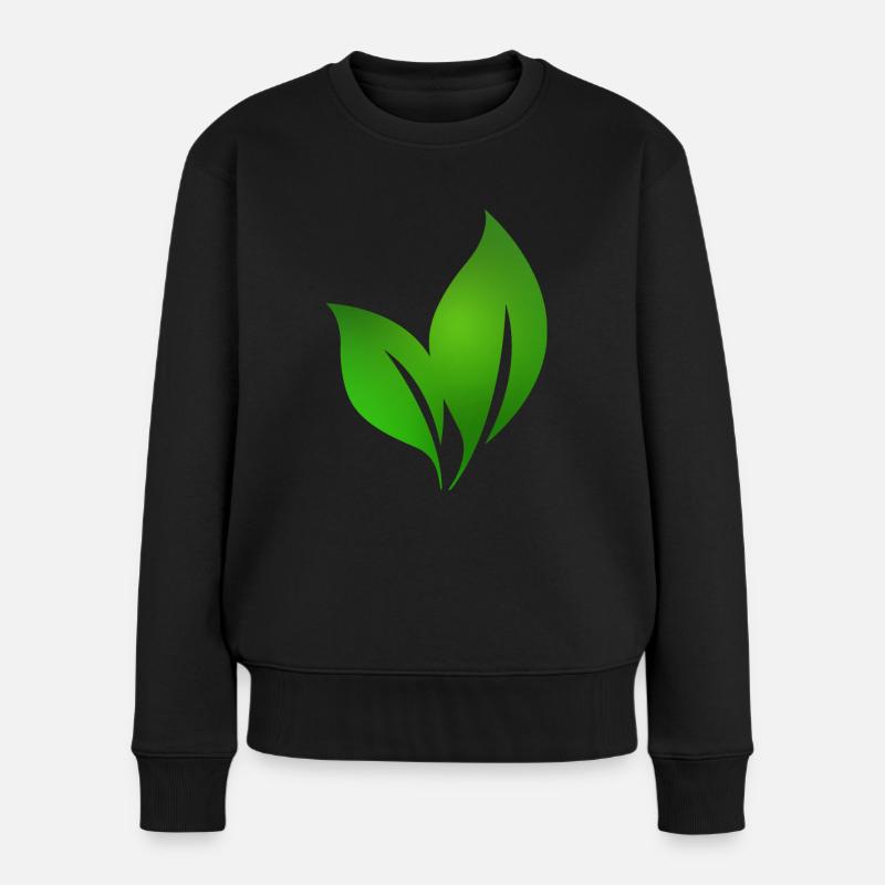 Blatt 3 - Frauen Premium Bio Pullover - Schwarz