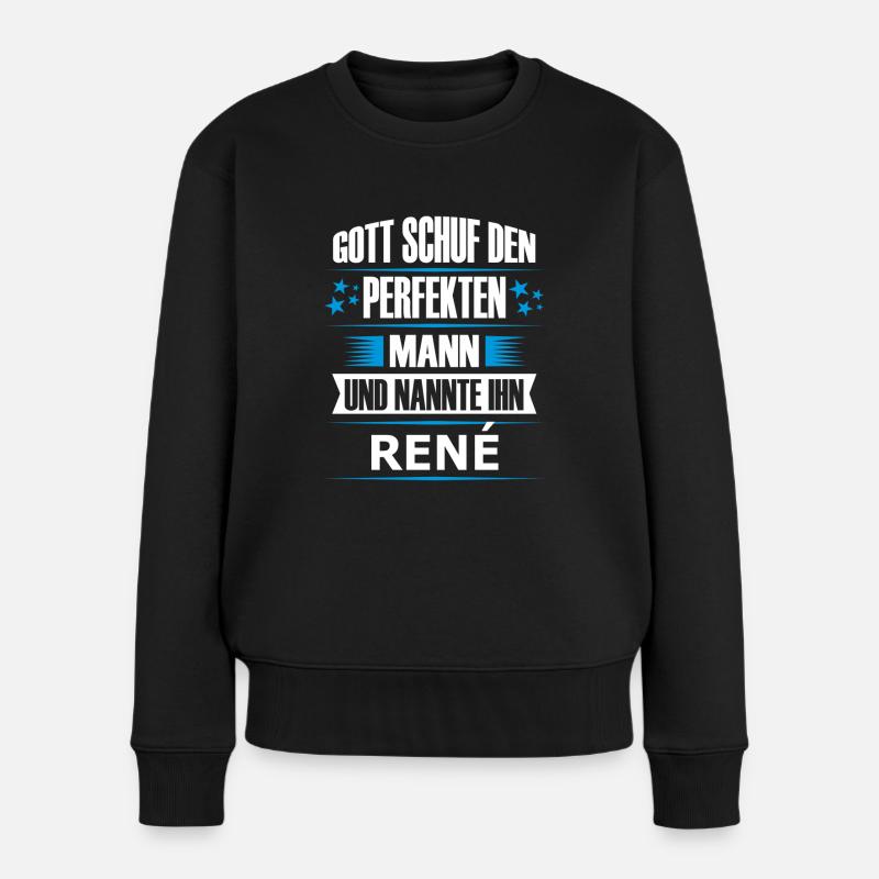 RENÉ - Frauen Premium Bio Pullover - Schwarz