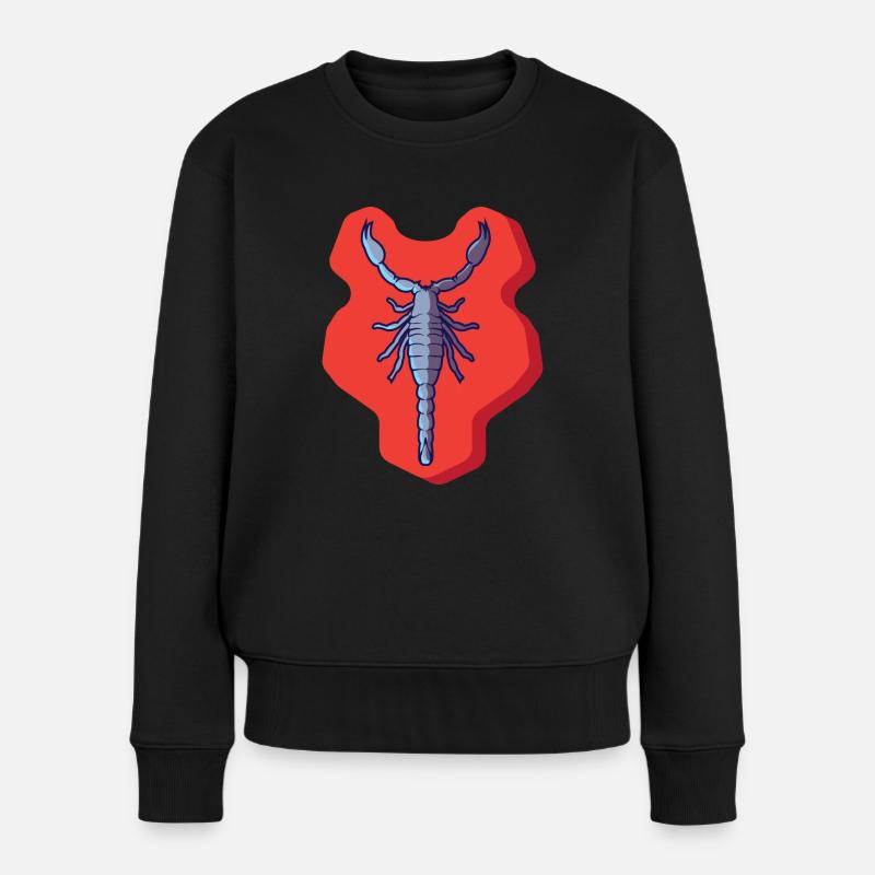 Zodiac Scorpion avec pointe de poison en gris - Pull Premium bio Femme - noir