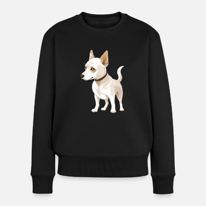 Süßer Hund - Frauen Premium Bio Pullover - Schwarz