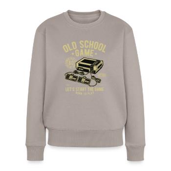 Gamer - Frauen Premium Bio Pullover - Taupe - Vorne - Julia (174cm)