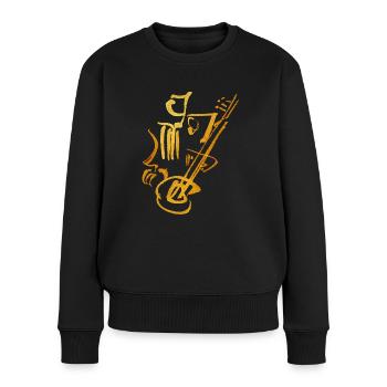 Guitariste Abstrakt - Pull Premium bio Femme - noir - Devant - Julia (174cm)