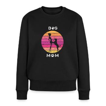 Hundemama - Frauen Premium Bio Pullover - Schwarz - Vorne - Julia (174cm)