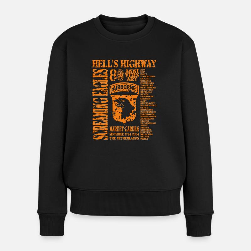 AVM 101st Airborne 80th Market Garden 2024 Orange - Frauen Premium Bio Pullover - Schwarz