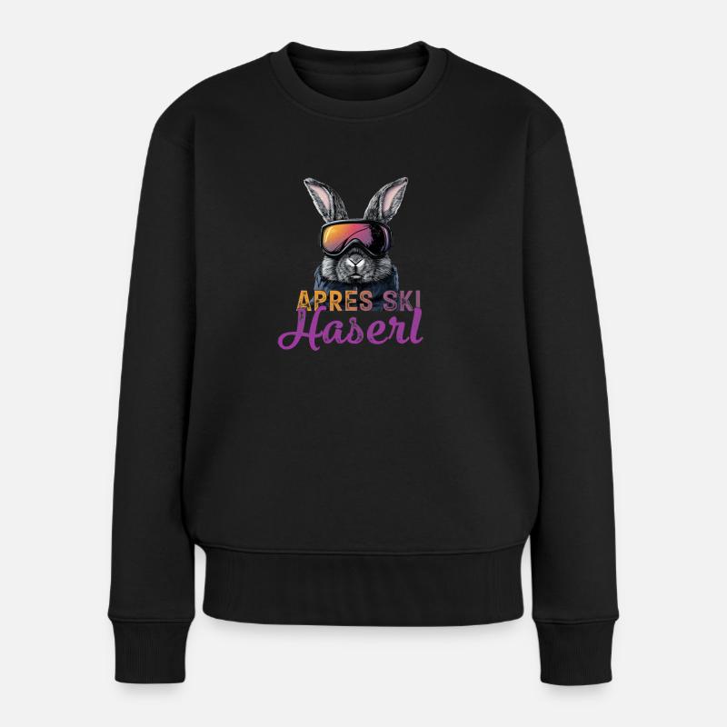 Après Ski Haserl - Frauen Premium Bio Pullover - Schwarz