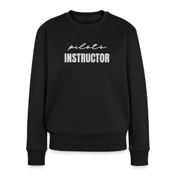 pilots instructor - Women's Premium Organic Jumper - black - Front - Julia (174cm)