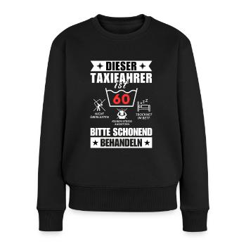 Dieser Taxifahrer ist 60. Schonend behandeln - Frauen Premium Bio Pullover - Schwarz - Vorne - Julia (174cm)