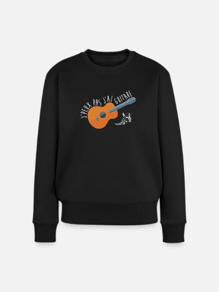 J'peux pas j'ai guitare - Pull Premium bio Femme - noir