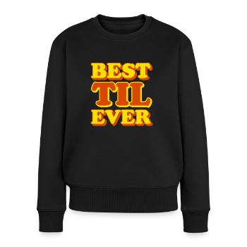 Til Vorname Lustiges Geschenk - Frauen Premium Bio Pullover - Schwarz - Vorne - Julia (174cm)