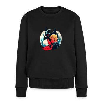 Devils and angels - Women's Premium Organic Jumper - black - Front - Julia (174cm)