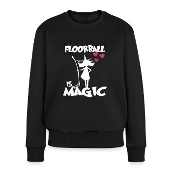 fille de unihockey de floorball - Pull Premium bio Femme - noir - Devant - Julia (174cm)