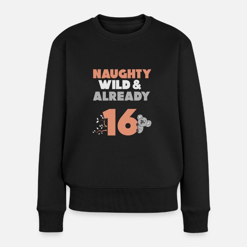 16 Jahre Geburtstag Koala - Frauen Premium Bio Pullover - Schwarz