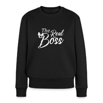 Le vrai partenaire Boss Regardez-vous - Pull Premium bio Femme - noir - Devant - Julia (174cm)