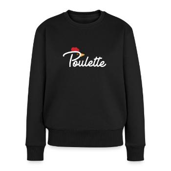 Poulette - Pull Premium bio Femme - noir - Devant - Julia (174cm)