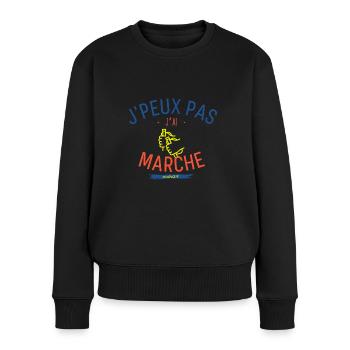 J peux pas j ai Marche Nordique - Pull Premium bio Femme - noir - Devant - Julia (174cm)