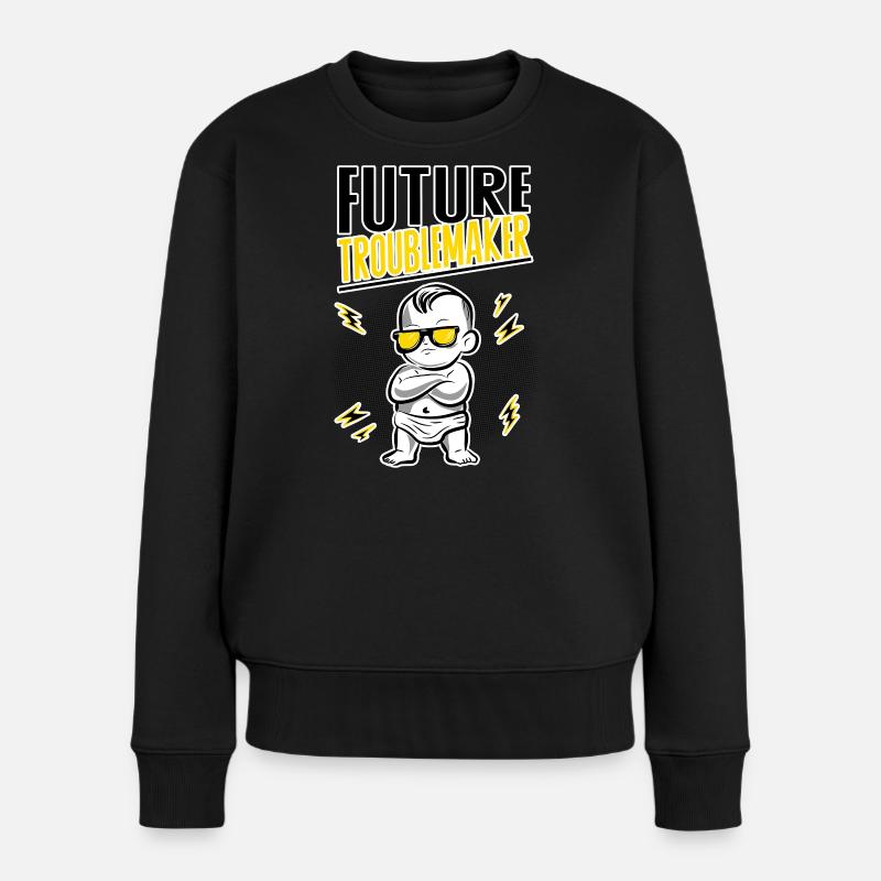 Zukunfts-Chaos? Schon in Planung! - Frauen Premium Bio Pullover - Schwarz