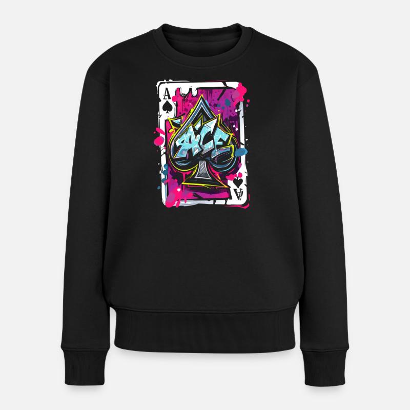 As de pique - Pull Premium bio Femme - noir