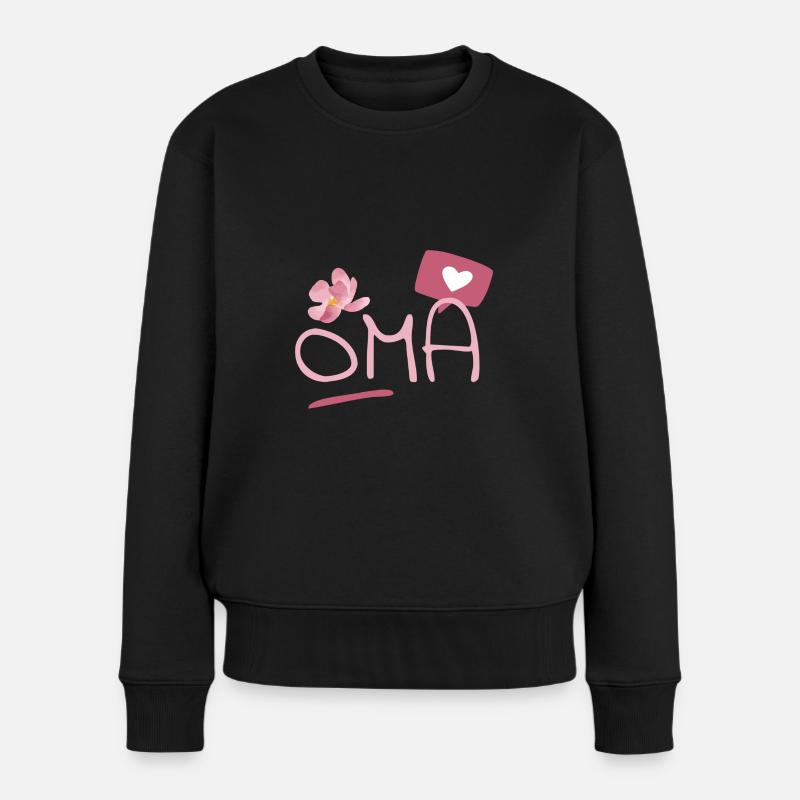 Ich liebe Oma - Frauen Premium Bio Pullover - Schwarz