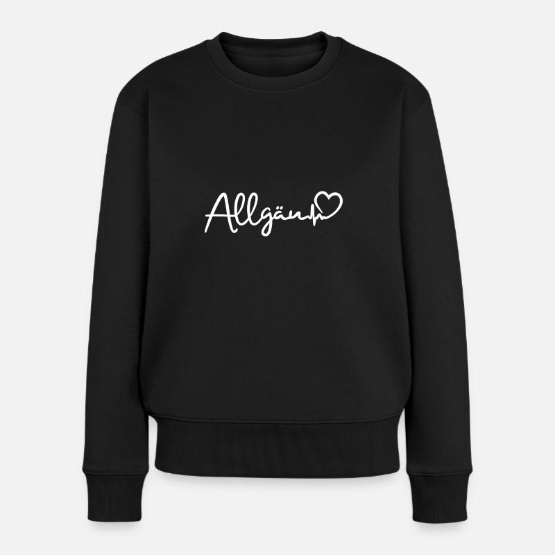 Allgäu Herzschlag - Frauen Premium Bio Pullover - Schwarz