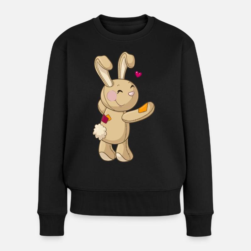Cute rabbit - Women's Premium Organic Jumper - black