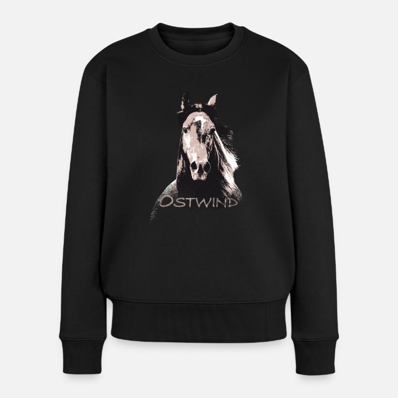 OSTWIND Aufbruch Nach Ora Porträt Hengst - Frauen Premium Bio Pullover - Schwarz