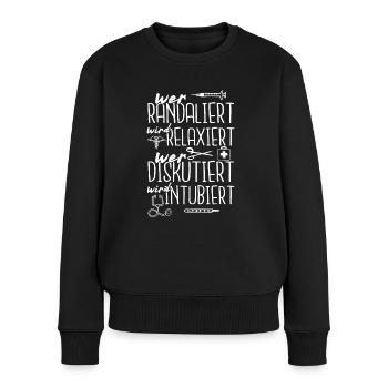 Arzt Krankenschwester Altenpflegerin - Frauen Premium Bio Pullover - Schwarz - Vorne - Julia (174cm)