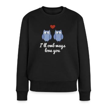 I'll owl-ways love you - Women's Premium Organic Jumper - black - Front - Julia (174cm)