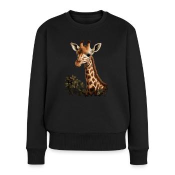 Giraffe Africa - Women's Premium Organic Jumper - black - Front - Julia (174cm)