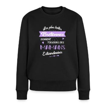 Maman bretonne - Pull Premium bio Femme - noir - Devant - Julia (174cm)