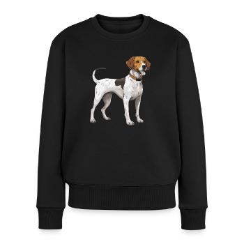 Chien Beagle - Pull Premium bio Femme - noir - Devant - Julia (174cm)