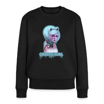 Creepy Girl Pastel Goth Girl Kawaii - Pull Premium bio Femme - noir - Devant - Julia (174cm)