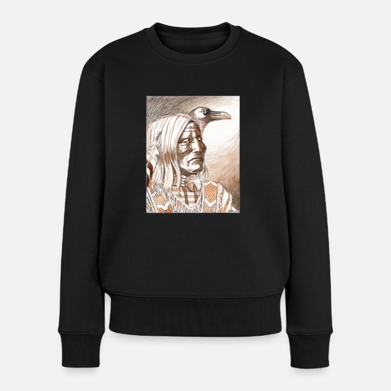 Indien Crow - Pull Premium bio Femme - noir