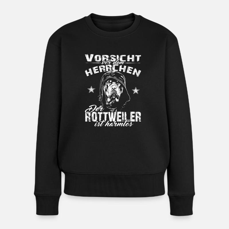 Rottweiler Herrchen - Frauen Premium Bio Pullover - Schwarz