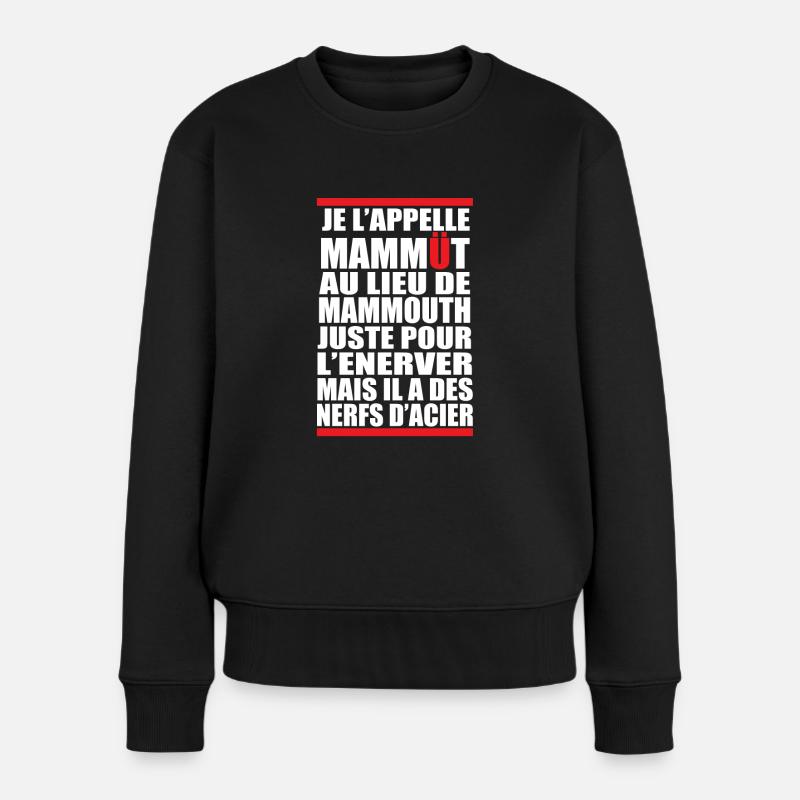 NerfsAcier - Pull Premium bio Femme - noir