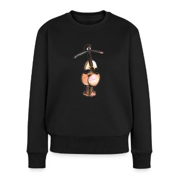 Butt violin without writing - Women's Premium Organic Jumper - black - Front - Julia (174cm)
