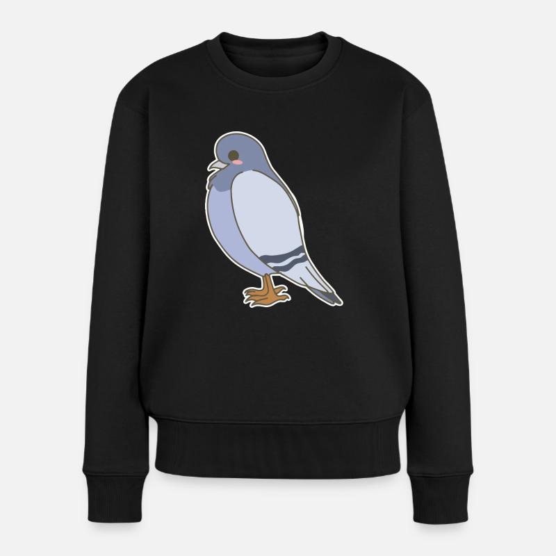 Taube - Frauen Premium Bio Pullover - Schwarz