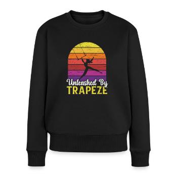 Trapéziste rétro Artiste de cirque Acrobaties - Pull Premium bio Femme - noir - Devant - Julia (174cm)