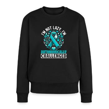 Dysautonomie Bewusstsein Chronische Krankheit - Frauen Premium Bio Pullover - Schwarz - Vorne - Julia (174cm)