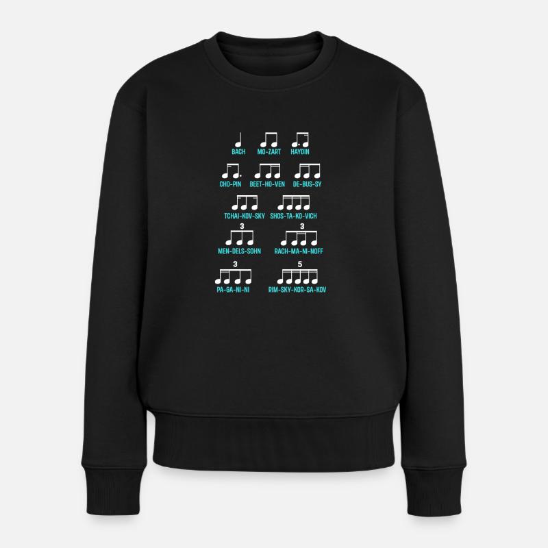 Musiklehrer Musikschule Musiker Musical - Frauen Premium Bio Pullover - Schwarz