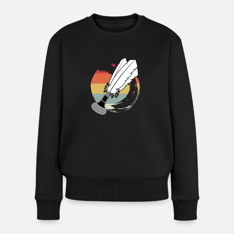 Indiaca Volleyball Vintage Südamerika - Frauen Premium Bio Pullover - Schwarz