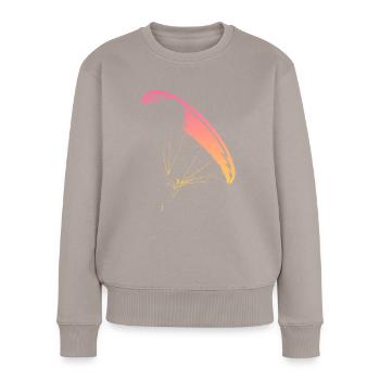 Gleitschirmflieger Nova CP - Frauen Premium Bio Pullover - Taupe - Vorne - Julia (174cm)