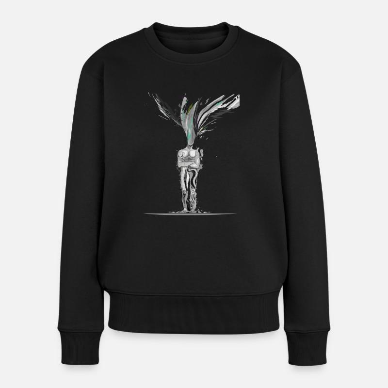 The Dreamer - Frauen Premium Bio Pullover - Schwarz