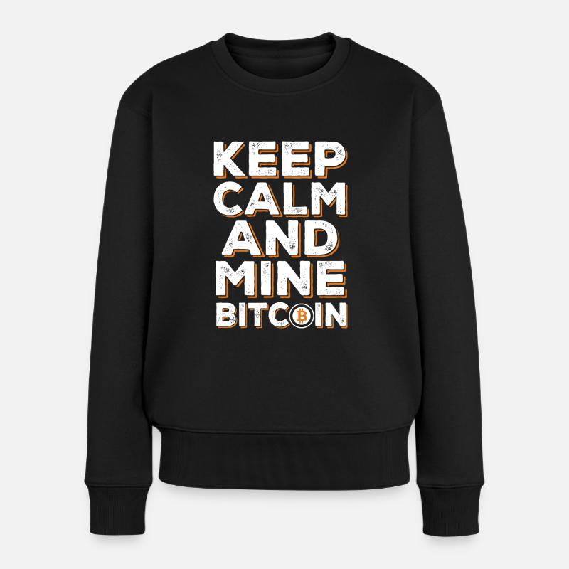 BITCOIN - Frauen Premium Bio Pullover - Schwarz